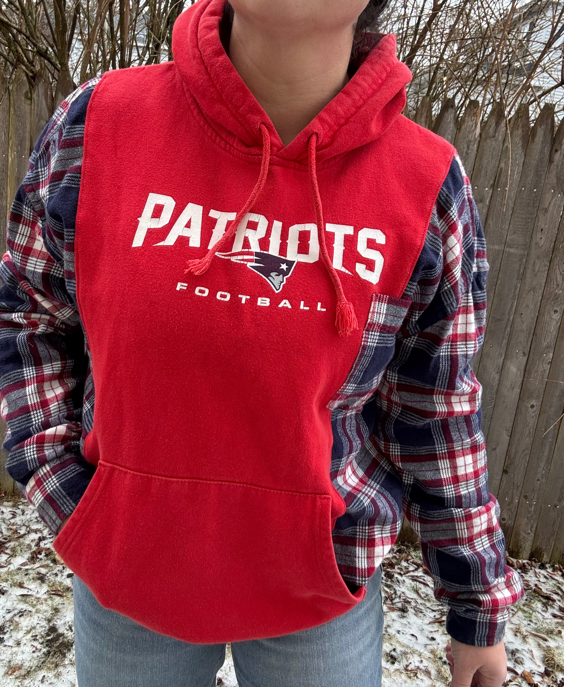 Upcycled Patriots hoodie