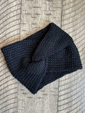 Merino wool headband - black