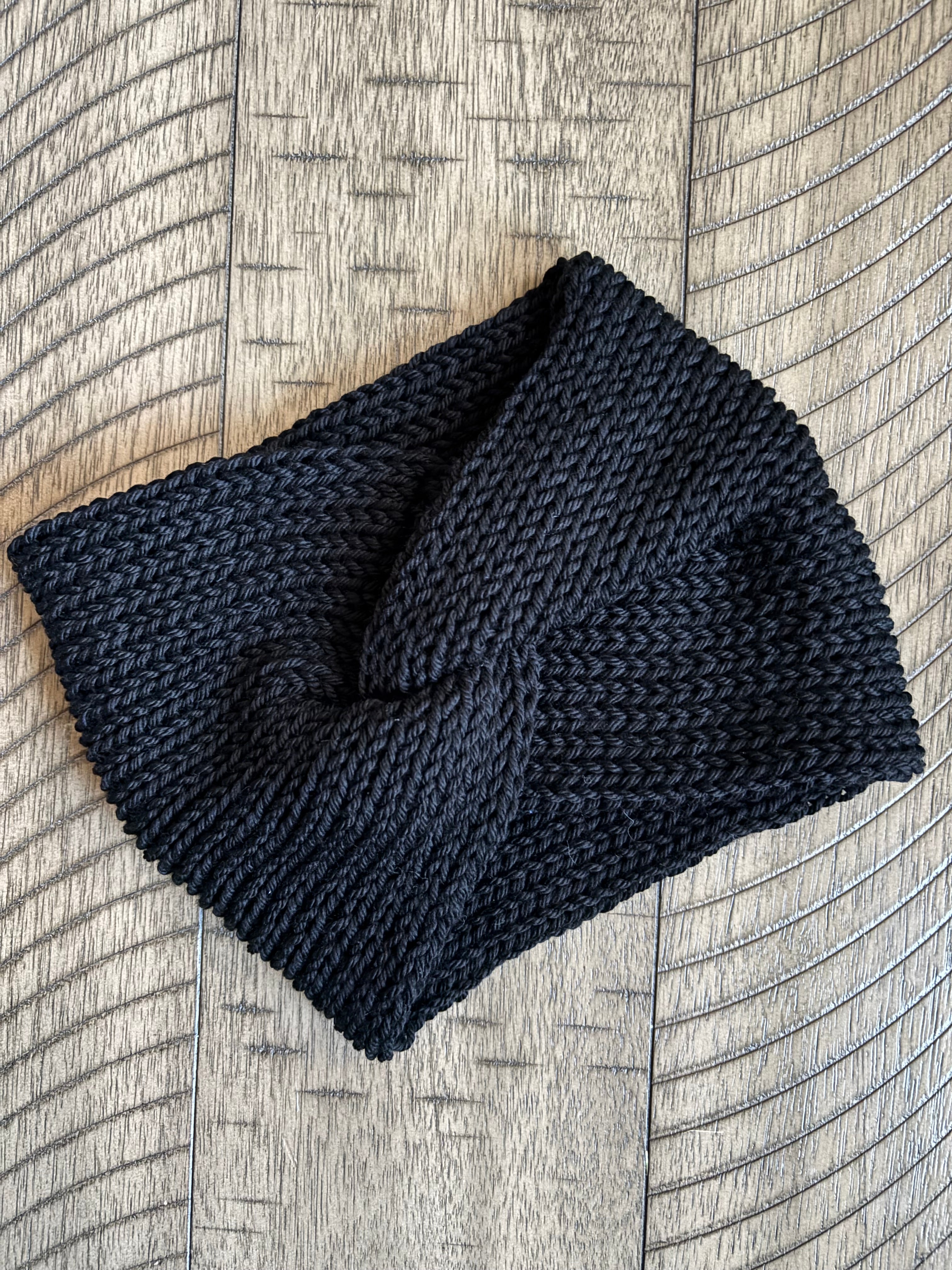 Merino wool headband - black