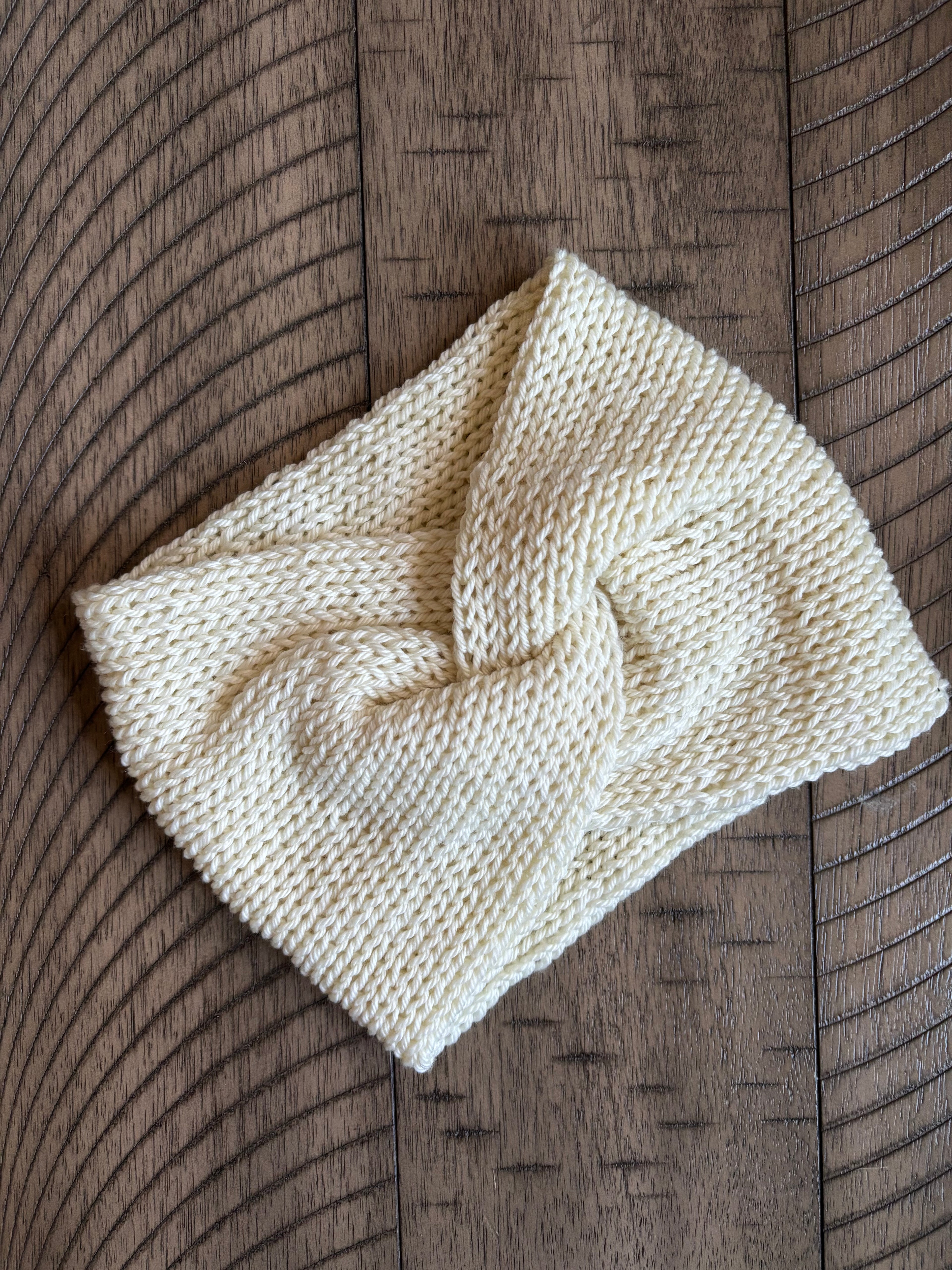Merino wool ear warmer/headband - Natural