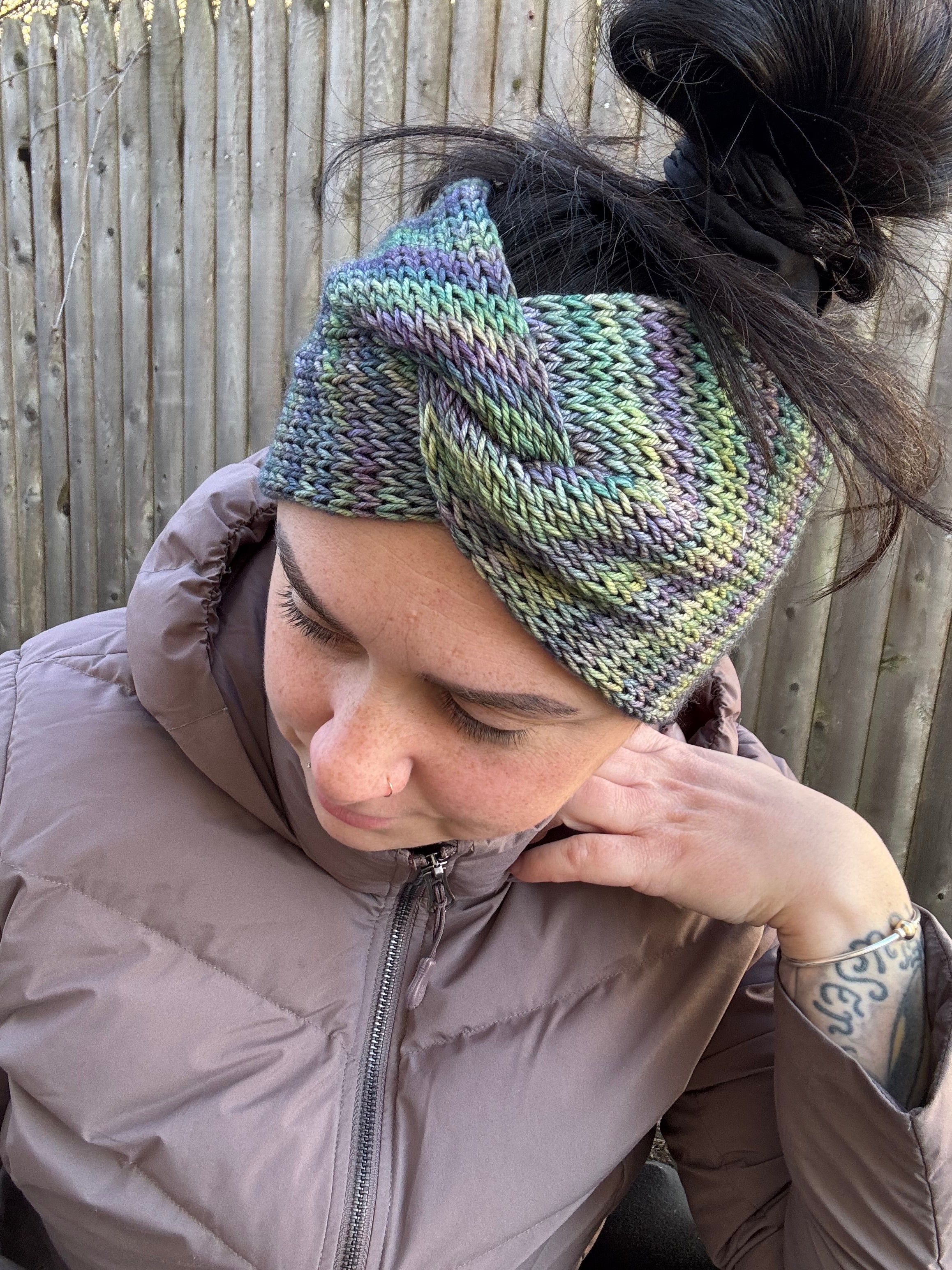 Luxury merino wool headband - gray