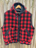 Lumber jack hooded wool vest