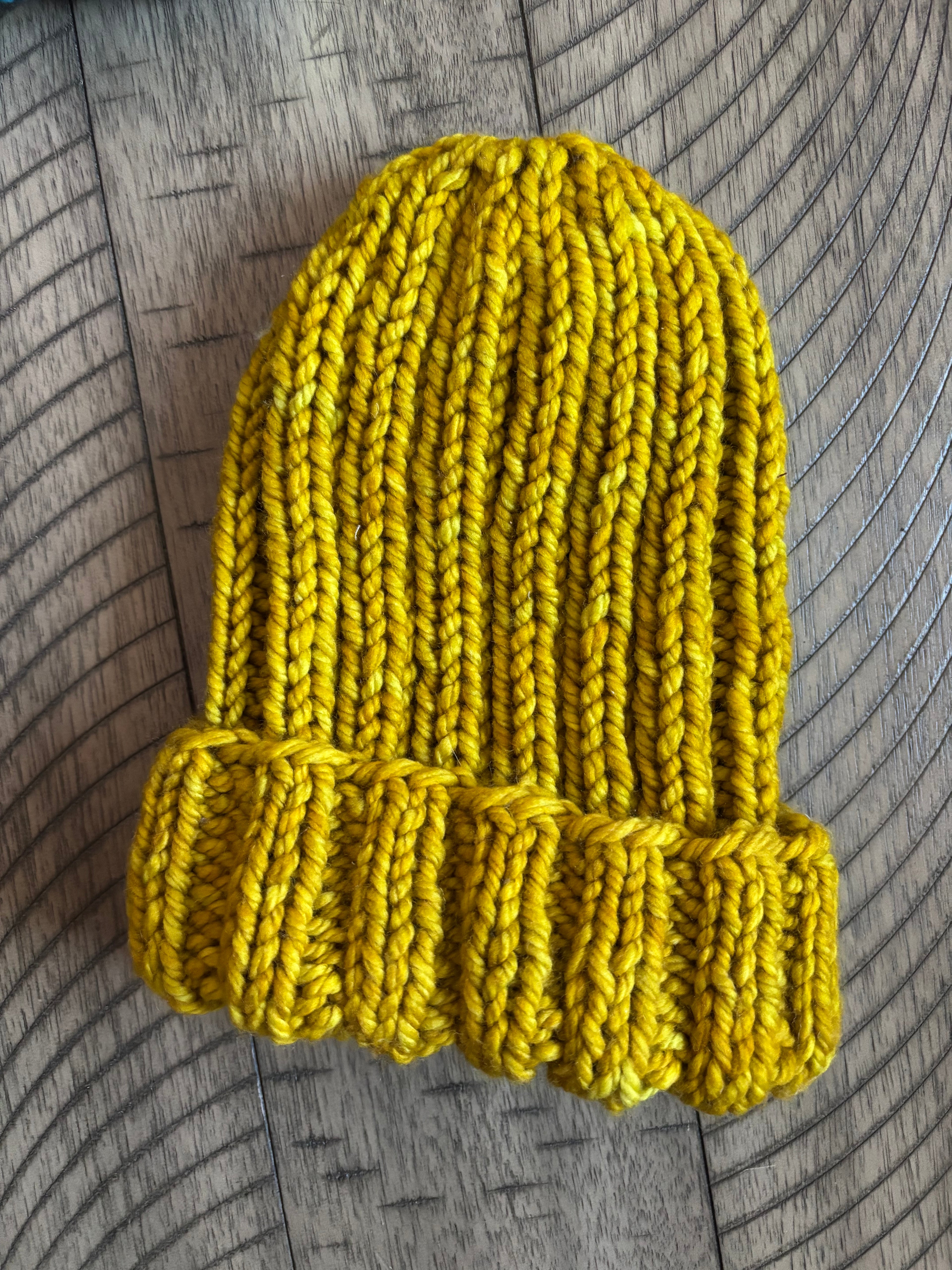 Luxury merino wool light weight beanie - ochre