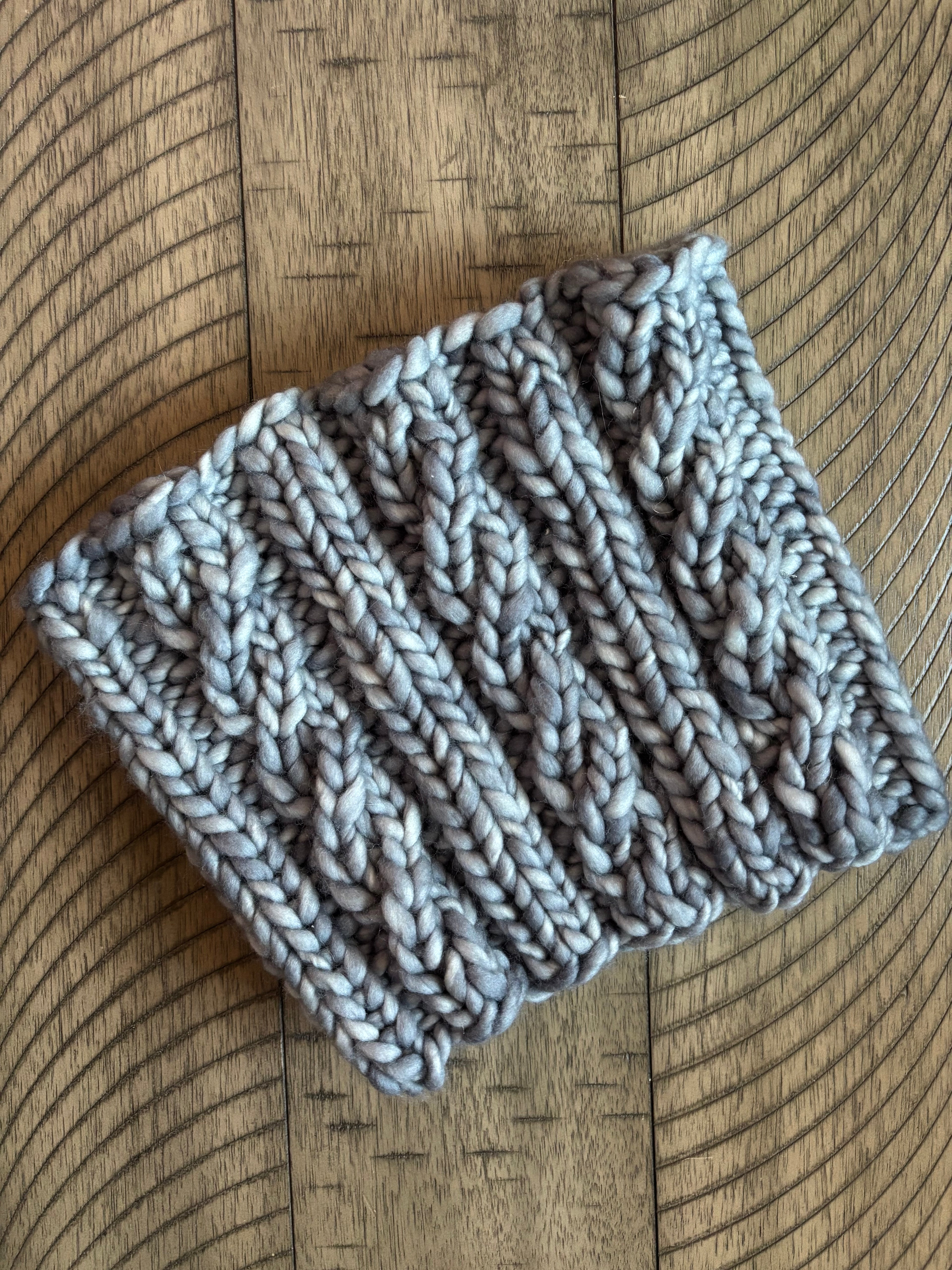 Luxury merino wool cowl - gray