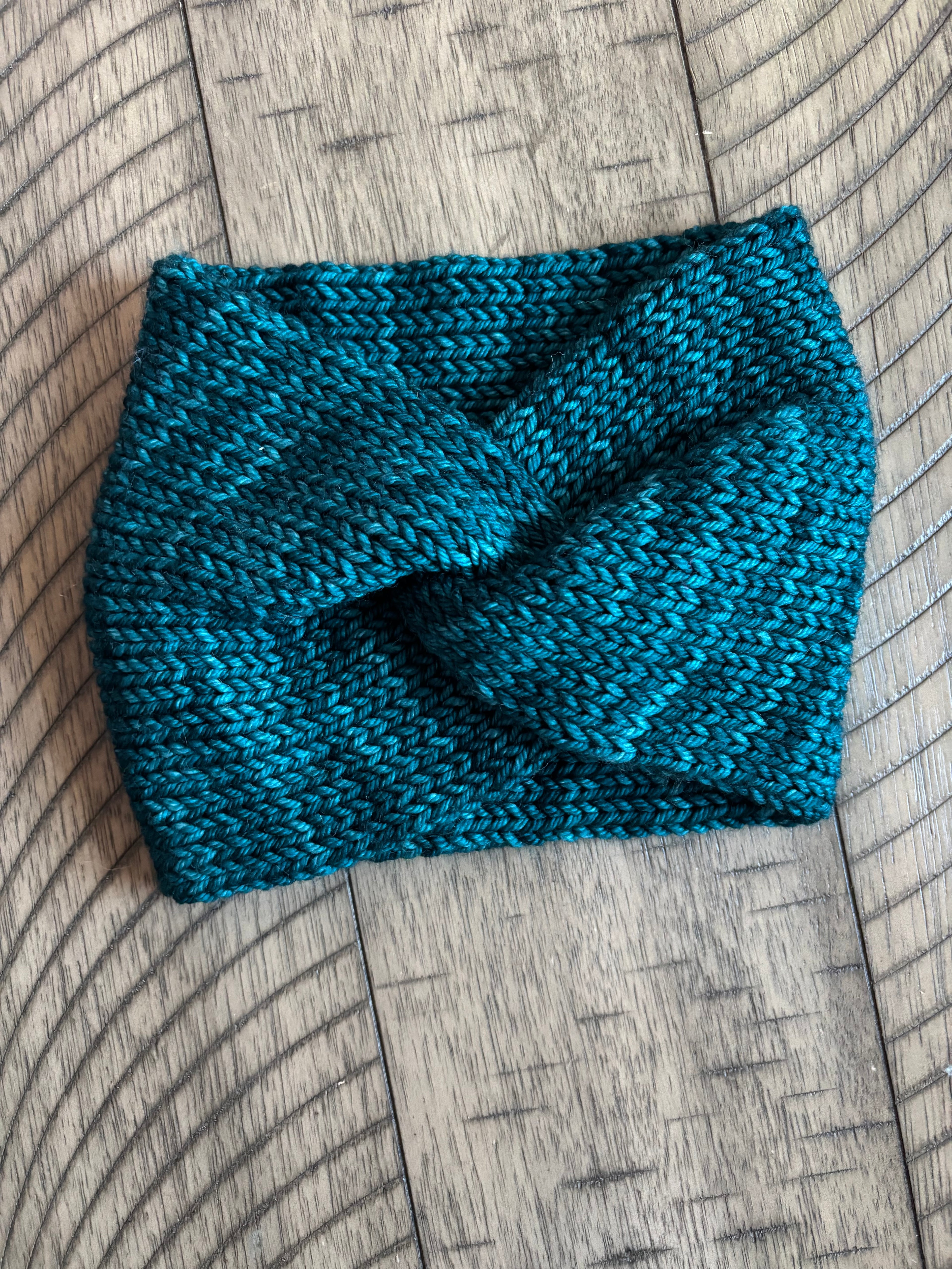 Luxury Merino wool headband - deep teal