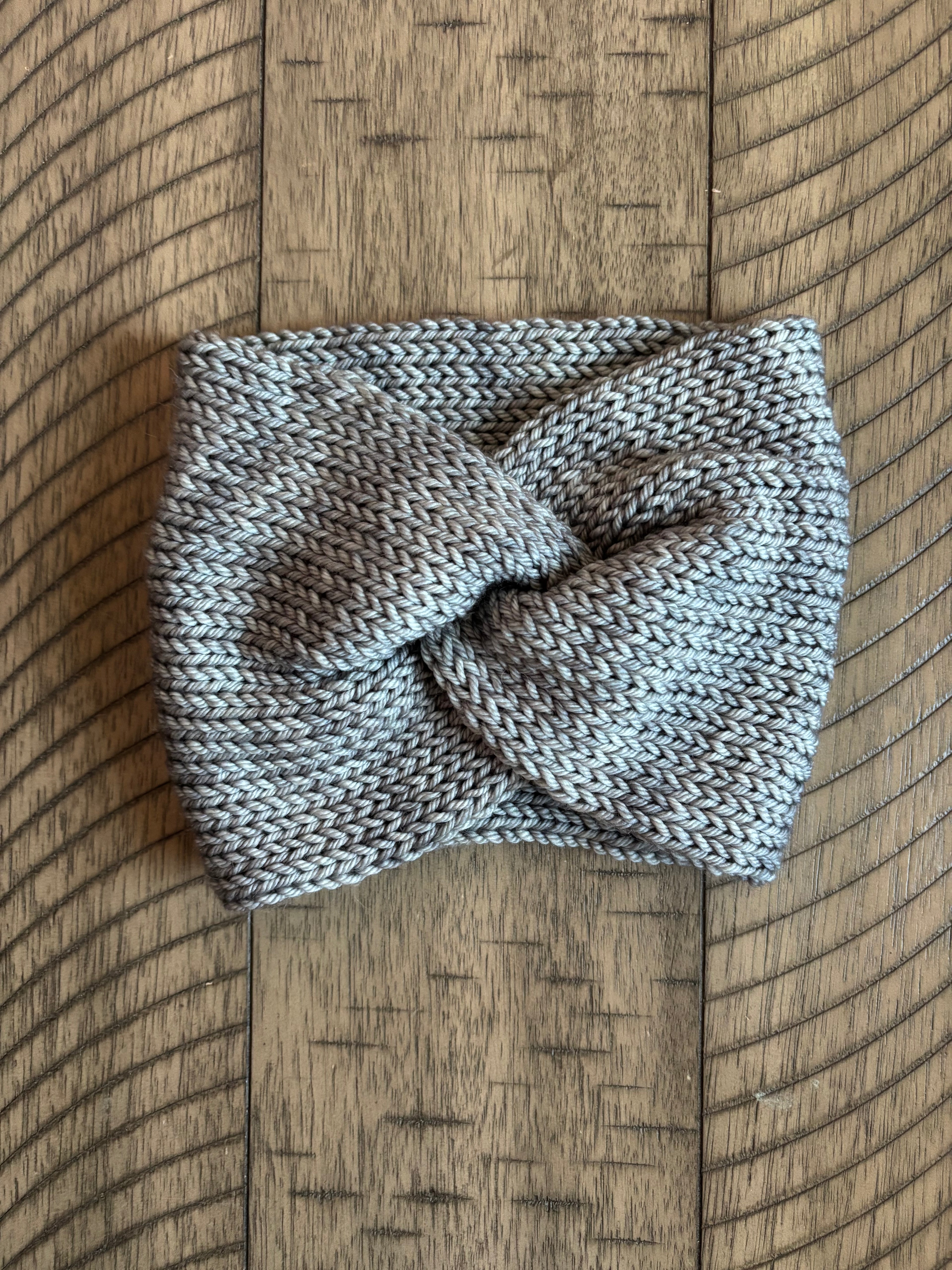 Luxury merino wool headband - gray