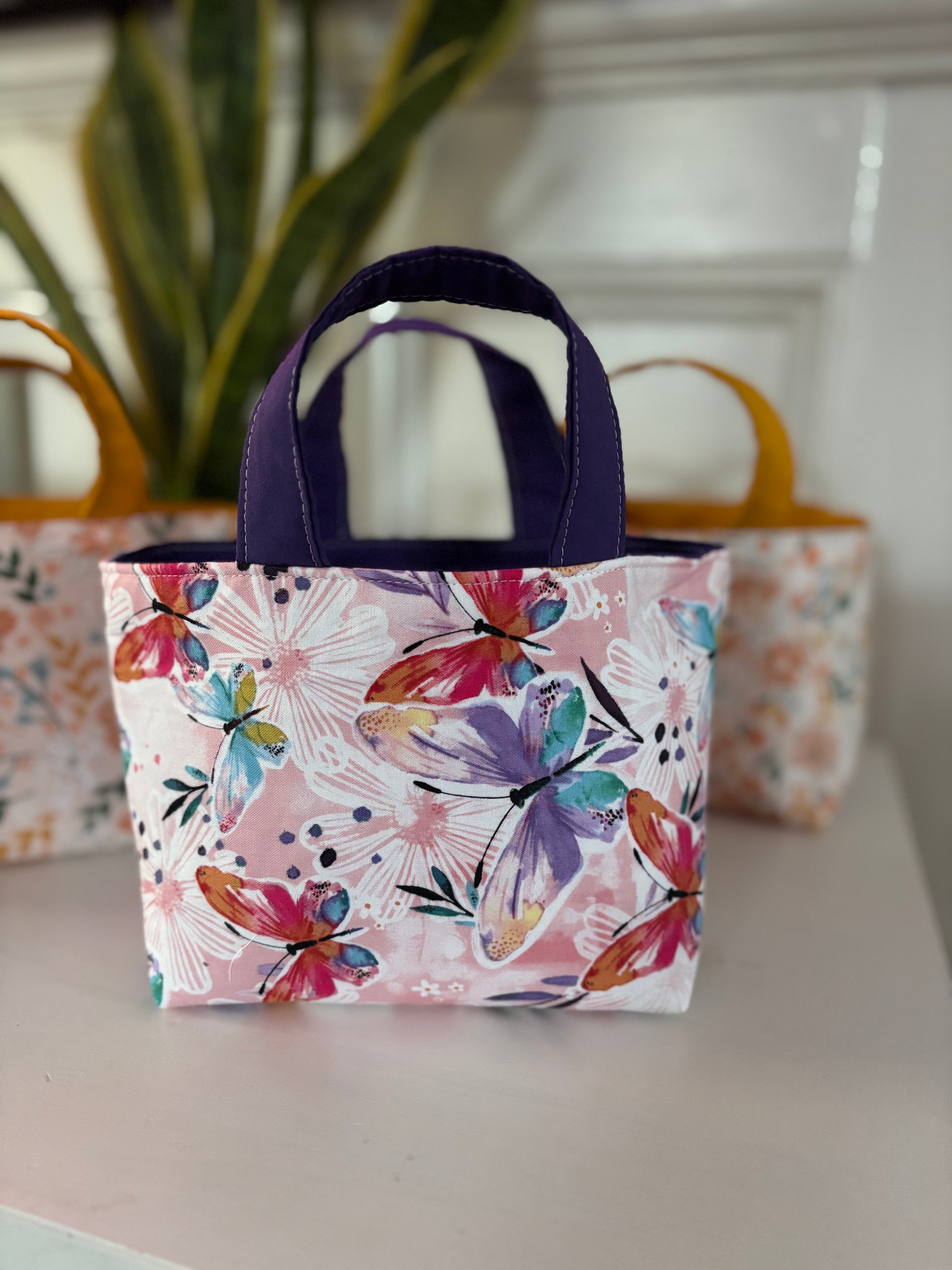 Mini tote - Butterfly/purple