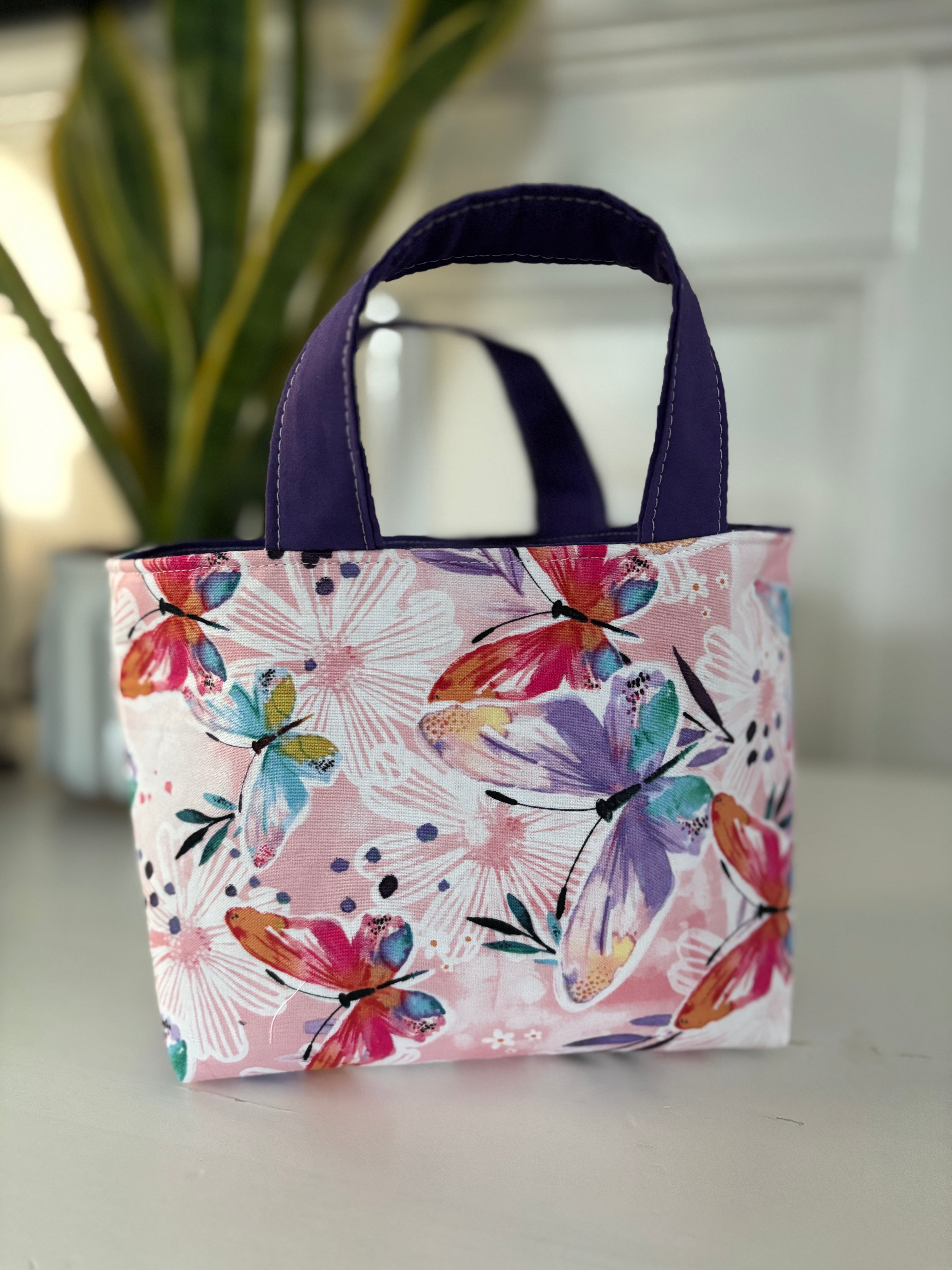 Mini tote - Butterfly/purple