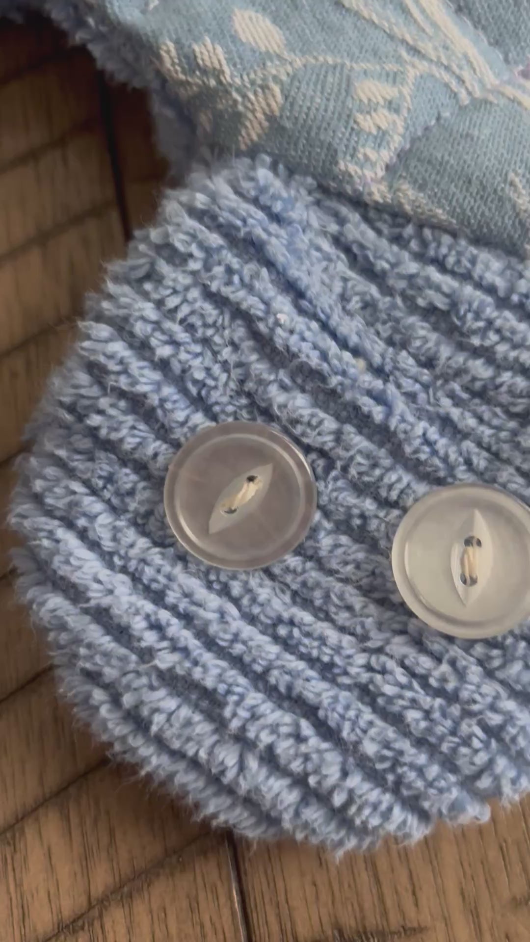 Floor turtle - Blue/floral